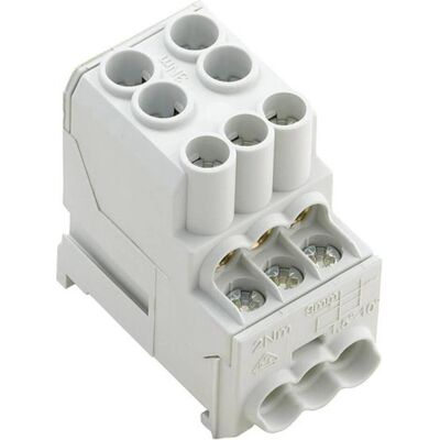 Weidmüller WPD 100 2X25/6X10 GY (Bornier), Accessoires électroniques + boîtier, Gris - Publicité Weidmüller WPD 100 2X25/6X10 GY (Bornier), Accessoires électroniques + boîtier, Gris - Publicité