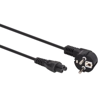 Velleman Rallonge, CÂBLE D'ALIMENTATION CEE 7/7 90° + C5 L=1.8 m H05VV-F 3G0.75 mm² (1.80 m) - Publicité Velleman Rallonge, CÂBLE D'ALIMENTATION CEE 7/7 90° + C5 L=1.8 m H05VV-F 3G0.75 mm² (1.80 m) - Publicité
