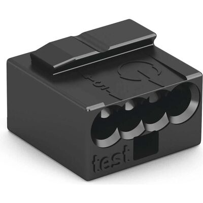 Wago, Connecteur pour câble, Borne à fiche Micro-Wago quadruple noir - Publicité Wago, Connecteur pour câble, Borne à fiche Micro-Wago quadruple noir - Publicité