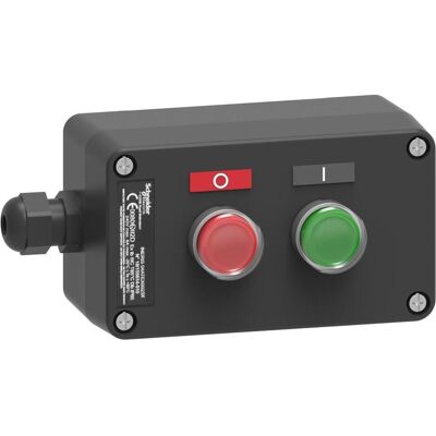 Schneider XAWG210EX, Bouton + interrupteur, Vert - Publicité Schneider XAWG210EX, Bouton + interrupteur, Vert - Publicité