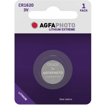 AGFAPHOTO Lithium CR1620 3V (1 pcs, CR1620, 70 mAh), Batteries + piles - Publicité AGFAPHOTO Lithium CR1620 3V (1 pcs, CR1620, 70 mAh), Batteries + piles - Publicité