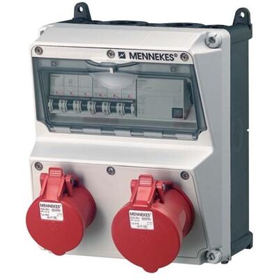 Mennekes, Distributeur de chantier, MEN 920022 Combinaison de prises de courant AMAXX (CEE 16/5, CEE 32/5) - Publicité Mennekes, Distributeur de chantier, MEN 920022 Combinaison de prises de courant AMAXX (CEE 16/5, CEE 32/5) - Publicité