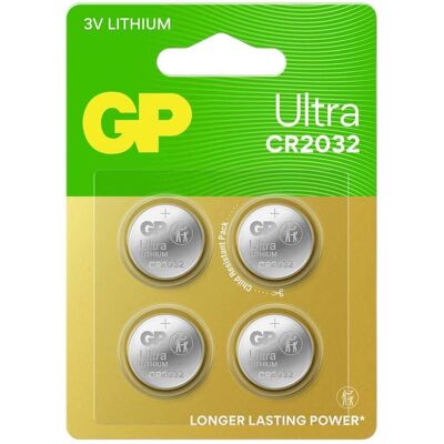 GP CR2032 - Piles bouton lithium 3V - Lot de 4 - Publicité GP CR2032 - Piles bouton lithium 3V - Lot de 4 - Publicité