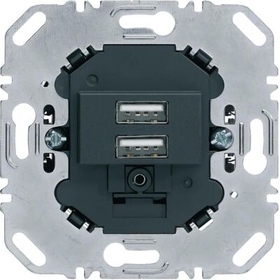 Berker, Prise de courant, Prise de charge USB 230V 260205 2x 3.0A anneau de support carré anthracite - Publicité Berker, Prise de courant, Prise de charge USB 230V 260205 2x 3.0A anneau de support carré anthracite - Publicité