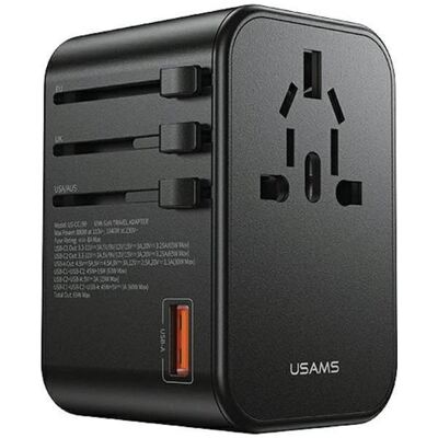 Chargeur de voyage Usams T62 65W - Dual USB-C & USB-A, Universel - Publicité Chargeur de voyage Usams T62 65W - Dual USB-C & USB-A, Universel - Publicité