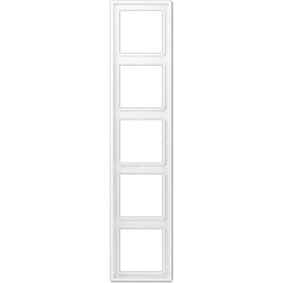 JUNG, Accessoires Gamme d'interrupteurs, Cadre 5f LS985WWM blanc neige - Publicité JUNG, Accessoires Gamme d'interrupteurs, Cadre 5f LS985WWM blanc neige - Publicité