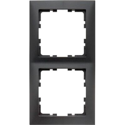 Berker, Accessoires Gamme d'interrupteurs, Ramme 2 modul S.1 antracit - Publicité Berker, Accessoires Gamme d'interrupteurs, Ramme 2 modul S.1 antracit - Publicité
