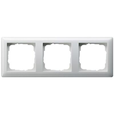 Gira, Accessoires Gamme d'interrupteurs, GI Standard 55 3-fach Rahmen Reinweiss glänzend, 021303 - Publicité Gira, Accessoires Gamme d'interrupteurs, GI Standard 55 3-fach Rahmen Reinweiss glänzend, 021303 - Publicité