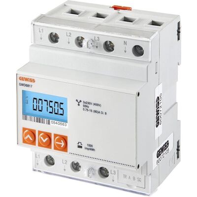 GEWISS Gwd6817 - Mesureur d'énergie triphasé - Contrôle dynamique des charges - Publicité GEWISS Gwd6817 - Mesureur d'énergie triphasé - Contrôle dynamique des charges - Publicité