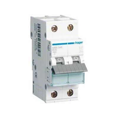 Hager MBN540 Disjoncteur - 1P+N, 40A, 6kA - Publicité Hager MBN540 Disjoncteur - 1P+N, 40A, 6kA - Publicité