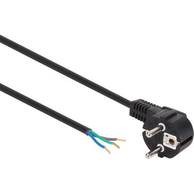 Perel Câble d'alimentation - 3m, 2500W, Intérieur, Noir - Publicité Perel Câble d'alimentation - 3m, 2500W, Intérieur, Noir - Publicité
