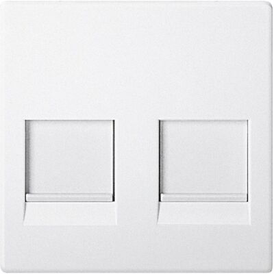 Merten, Accessoires Gamme d'interrupteurs, Plaque centrale pour Modular Jack double avec MEG4562-0419 - Publicité Merten, Accessoires Gamme d'interrupteurs, Plaque centrale pour Modular Jack double avec MEG4562-0419 - Publicité