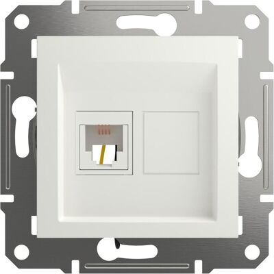 Schneider Electric, Prise de courant, Prise téléphonique RJ11 Asfora blanc (RAL 9003) EPH4170121D - Publicité Schneider Electric, Prise de courant, Prise téléphonique RJ11 Asfora blanc (RAL 9003) EPH4170121D - Publicité