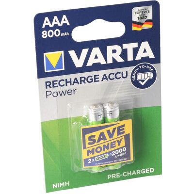 Varta Recharge Accu Power (2 pcs, AAA, 800 mAh), Batteries + piles - Publicité Varta Recharge Accu Power (2 pcs, AAA, 800 mAh), Batteries + piles - Publicité