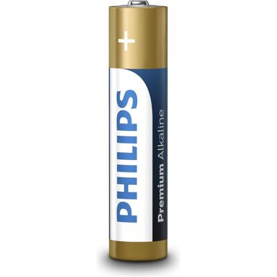 Philips Premium Alkaline (4) LR03M4B/1 (4 pcs, AAA), Batteries + piles - Publicité Philips Premium Alkaline (4) LR03M4B/1 (4 pcs, AAA), Batteries + piles - Publicité