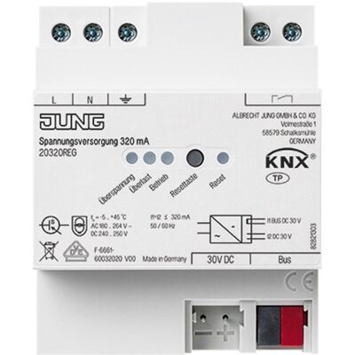 Jung 20320REG Alimentation - KNX 320mA - Publicité Jung 20320REG Alimentation - KNX 320mA - Publicité