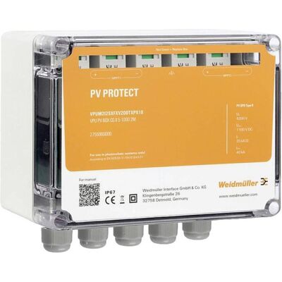 Weidmüller VPUM2I2SXFXV1O0TXPX10 Protection contre surtensions - Système DC - Publicité Weidmüller VPUM2I2SXFXV1O0TXPX10 Protection contre surtensions - Système DC - Publicité