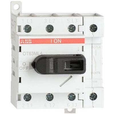 ABB OT63ML4 Interrupteur-sectionneur 4 pôles 63A m. 1SCA022530R6400, Bouton + interrupteur, Noir - Publicité ABB OT63ML4 Interrupteur-sectionneur 4 pôles 63A m. 1SCA022530R6400, Bouton + interrupteur, Noir - Publicité