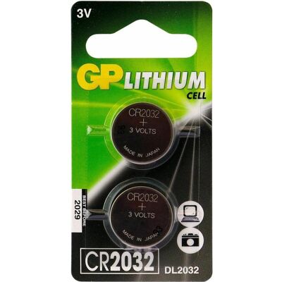 GP Batteries Lithium CR2032 (2 pcs, CR2032, 220 mAh), Batteries + piles - Publicité GP Batteries Lithium CR2032 (2 pcs, CR2032, 220 mAh), Batteries + piles - Publicité