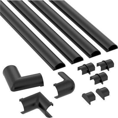 Goulotte passe-câbles, Kit de Goulottes D-LINE 20x10 4x 1,0m Noir (Conduit de câbles, 100 cm) - Publicité Goulotte passe-câbles, Kit de Goulottes D-LINE 20x10 4x 1,0m Noir (Conduit de câbles, 100 cm) - Publicité