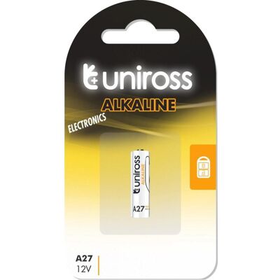 Uniross 27 Alcaline (1 pcs, A27), Batteries + piles - Publicité Uniross 27 Alcaline (1 pcs, A27), Batteries + piles - Publicité