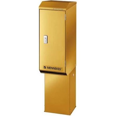 Mennekes, Distributeur de chantier, MEN 15741 Combi TOWER AMAXX avec porte jaune - Publicité Mennekes, Distributeur de chantier, MEN 15741 Combi TOWER AMAXX avec porte jaune - Publicité