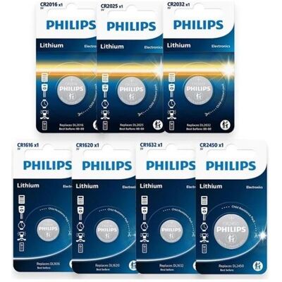 Philips Knapcelle pakke, Batteries + piles - Publicité Philips Knapcelle pakke, Batteries + piles - Publicité