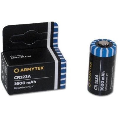 ArmyTek Pile au lithium CR123A 1600 mAh (1 pcs, CR123A, 1600 mAh), Batteries + piles - Publicité ArmyTek Pile au lithium CR123A 1600 mAh (1 pcs, CR123A, 1600 mAh), Batteries + piles - Publicité