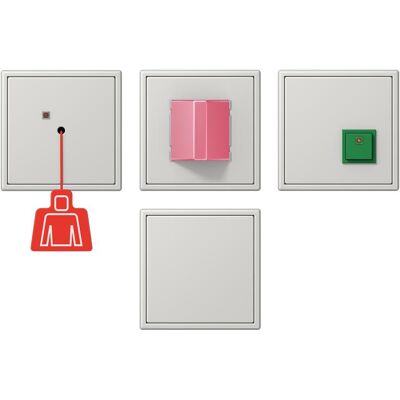 JUNG, Accessoires Gamme d'interrupteurs, Kit complet pour chauffage LS / NaV RAL7035 NRSLS0834LG - Publicité JUNG, Accessoires Gamme d'interrupteurs, Kit complet pour chauffage LS / NaV RAL7035 NRSLS0834LG - Publicité