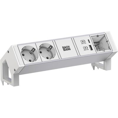 Bachmann - 937.413 - 2x Schuko - 2x USB - Multiprise - Publicité Bachmann - 937.413 - 2x Schuko - 2x USB - Multiprise - Publicité