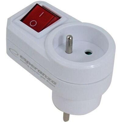 Esperanza, Multiprise, ELK301W Elektrischer Splitter 1 Steckdose Schalter Weiss (1x, CEE 7/4) - Publicité Esperanza, Multiprise, ELK301W Elektrischer Splitter 1 Steckdose Schalter Weiss (1x, CEE 7/4) - Publicité