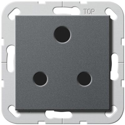 Gira 277428 - Prise à broche ronde - Norme britannique 15A - IP20 - Anthracite - Publicité Gira 277428 - Prise à broche ronde - Norme britannique 15A - IP20 - Anthracite - Publicité