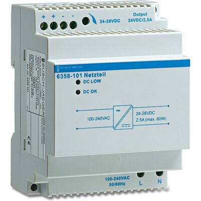 Alimentation Busch-Jaeger 6358-101 - KNX, 24V, 2500mA - Publicité Alimentation Busch-Jaeger 6358-101 - KNX, 24V, 2500mA - Publicité