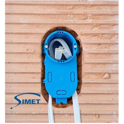 Simet, Boîte de jonction, Suspension de l'hypothalamus 2 fois SE 60 mm bleu (34117203) - Publicité Simet, Boîte de jonction, Suspension de l'hypothalamus 2 fois SE 60 mm bleu (34117203) - Publicité