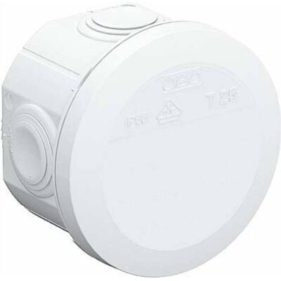 OBO Bettermann 2007509 Boîte de dérivation blanche - IP65, Ø 80mm, 51mm profondeur - Publicité OBO Bettermann 2007509 Boîte de dérivation blanche - IP65, Ø 80mm, 51mm profondeur - Publicité