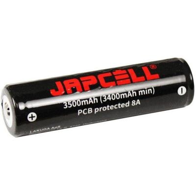 Japcell 18650 Akku 3500 mAh mit Knopf (1 pcs, 18650, 3500 mAh), Batteries + piles - Publicité Japcell 18650 Akku 3500 mAh mit Knopf (1 pcs, 18650, 3500 mAh), Batteries + piles - Publicité