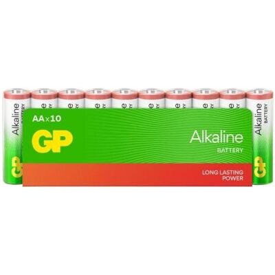 GP Batteries Baterie alcaline GP Alkaline AA (LR6), 10 ks (10 pcs, AA), Batteries + piles - Publicité GP Batteries Baterie alcaline GP Alkaline AA (LR6), 10 ks (10 pcs, AA), Batteries + piles - Publicité