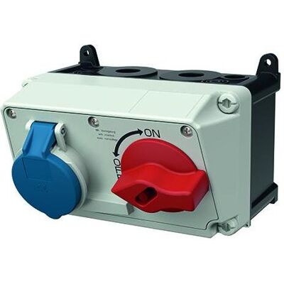 Mennekes, Prise de courant, MEN 7603 16A3P 6H230V AMAXX DUO Prise murale IP44 - Publicité Mennekes, Prise de courant, MEN 7603 16A3P 6H230V AMAXX DUO Prise murale IP44 - Publicité