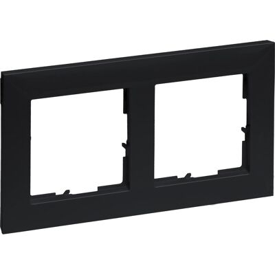Legrand Accessoires Gamme d'interrupteurs, Cadre SEANO double en 765372 de couleur noire laquée - Publicité Legrand Accessoires Gamme d'interrupteurs, Cadre SEANO double en 765372 de couleur noire laquée - Publicité