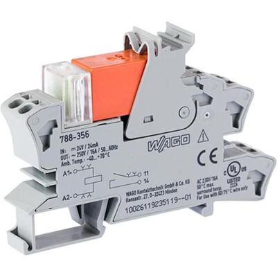 WAGO 788-356 - Module de relais - 24 V CC - 16 A - NA - Publicité WAGO 788-356 - Module de relais - 24 V CC - 16 A - NA - Publicité