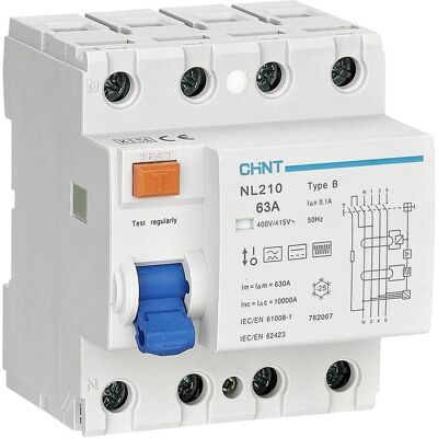 Chint NL210 3PN Disjoncteur différentiel - 63A, 0,1A, 415V - Publicité Chint NL210 3PN Disjoncteur différentiel - 63A, 0,1A, 415V - Publicité
