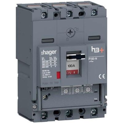 Hager HNS100GC - Disjoncteur 100A - IP40 - Montage sur rail DIN - Publicité Hager HNS100GC - Disjoncteur 100A - IP40 - Montage sur rail DIN - Publicité