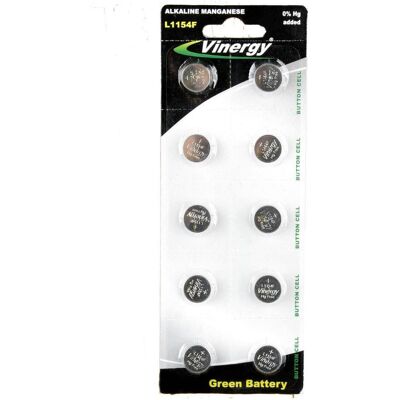 Vinnic Pile bouton VINERGY AG 13 (lot de 10) (10 pcs, LR44), Batteries + piles - Publicité Vinnic Pile bouton VINERGY AG 13 (lot de 10) (10 pcs, LR44), Batteries + piles - Publicité
