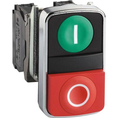 Schneider Electric Pushbutton Dble Green I Red O 1NO/1NC, Bouton + interrupteur, Rouge, Vert - Publicité Schneider Electric Pushbutton Dble Green I Red O 1NO/1NC, Bouton + interrupteur, Rouge, Vert - Publicité