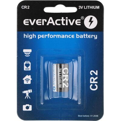 Everactive CR2 1BL 1000mAh Lithiumbatterie (1 pcs, CR2, 850 mAh), Batteries + piles - Publicité Everactive CR2 1BL 1000mAh Lithiumbatterie (1 pcs, CR2, 850 mAh), Batteries + piles - Publicité