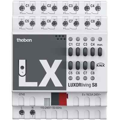 Theben, Actionneur, LUXORliving S8 (Actionneur de commutation) - Publicité Theben, Actionneur, LUXORliving S8 (Actionneur de commutation) - Publicité