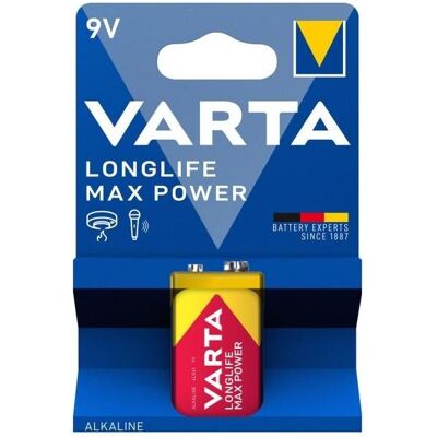 Varta Longlife Max Power 9V battery (1 pcs, AAAA), Batteries + piles - Publicité Varta Longlife Max Power 9V battery (1 pcs, AAAA), Batteries + piles - Publicité