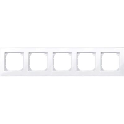Merten, Accessoires Gamme d'interrupteurs, Cadre M-PLAN, 5x, blanc actif brillant 515525 - Publicité Merten, Accessoires Gamme d'interrupteurs, Cadre M-PLAN, 5x, blanc actif brillant 515525 - Publicité