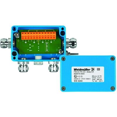 Weidmüller Distributeur standard pour Ex-B, Câble + prise électronique, Bleu - Publicité Weidmüller Distributeur standard pour Ex-B, Câble + prise électronique, Bleu - Publicité