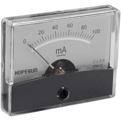 Hopesun, Compteur de courant, COMPTEUR ANALOGIQUE INCLUS 100 mA DC / 60 x 47 mm - Publicité Hopesun, Compteur de courant, COMPTEUR ANALOGIQUE INCLUS 100 mA DC / 60 x 47 mm - Publicité